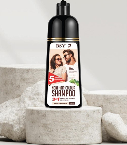 BSY Noni Hair Color Shampoo Pump - 180ml view 2