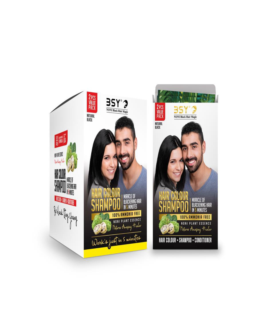 BSY Noni Hair Color Shampoo Sachets view 3
