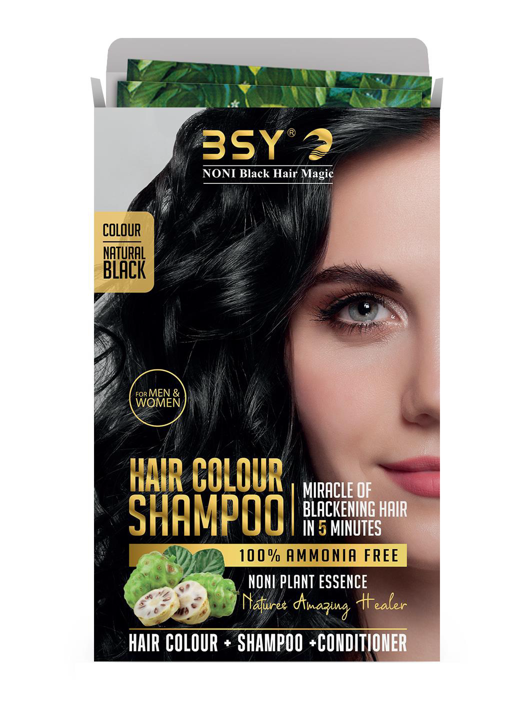 BSY Noni Hair Color Shampoo Sachets view 5